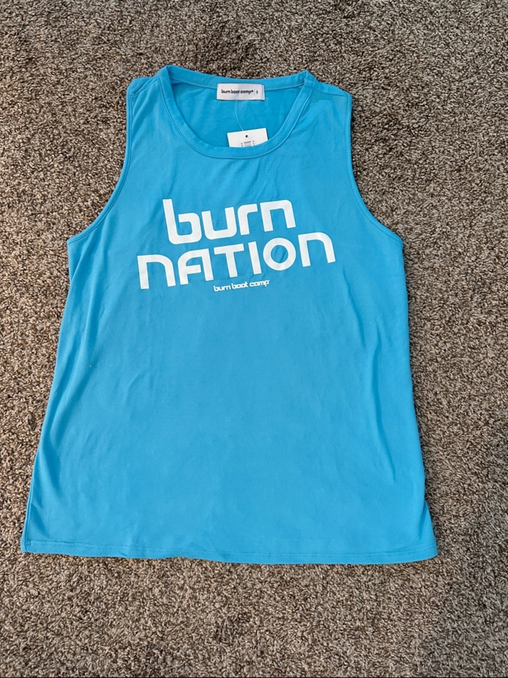 NWT Burn Boot Camp Burn Nation Blue Sleeveless Workout Tank